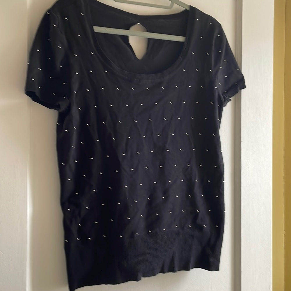 Fun detail top black with silver studs.